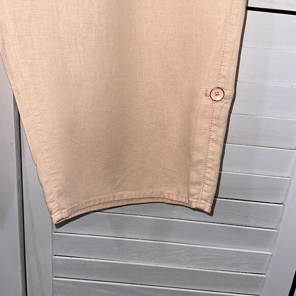 Linen Blend Pants Size 14 intro. Love The Fit Peach Color - Picture 5 of 12